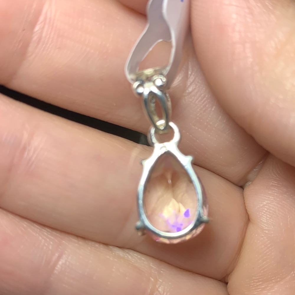 Solid Sterling Multifaceted Moon Glow Mystic Topaz - image 7